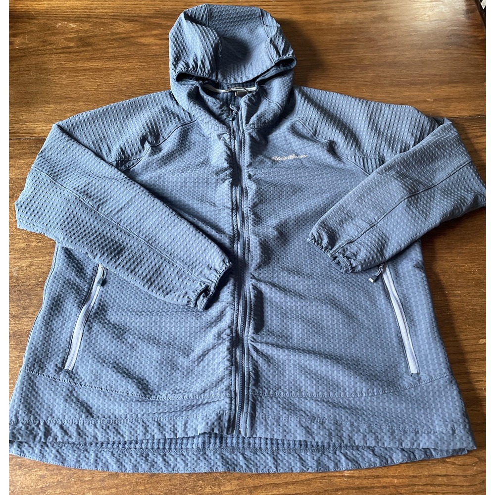 Eddie Bauer Weatheredge Rainfoil Packable Jacket Womens Size L Blue Excellent